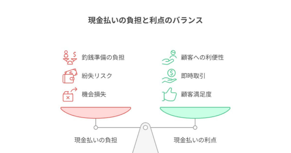 迷惑な理由1:多額のお釣りの準備や売上の立て替えという「金銭的負担」