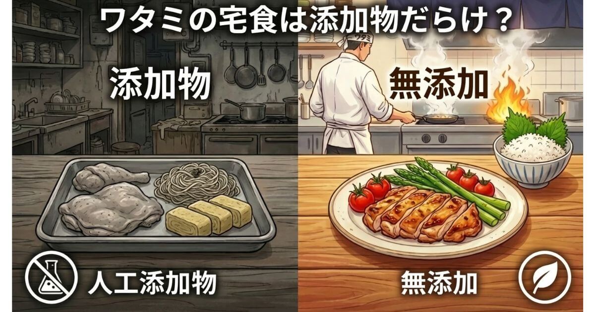 ワタミの宅食は添加物だらけ?3つの実態とシェフの無添つくりおきを比較
