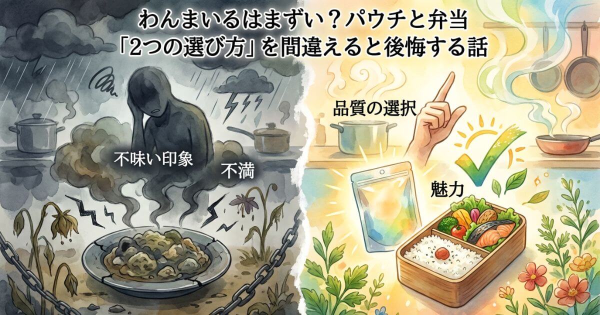 わんまいるはまずい？パウチと弁当「2つの選び方」を間違えると後悔する話