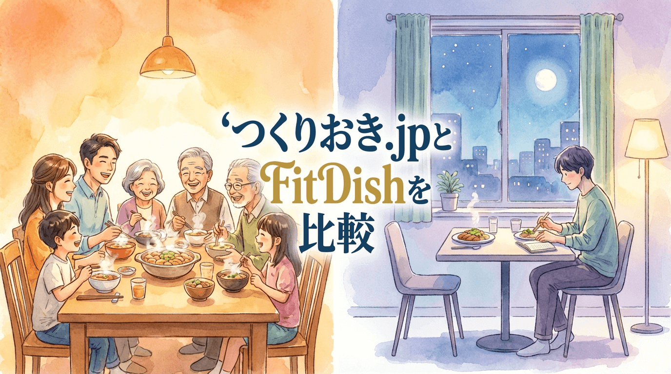 つくりおき.jpとFitDishを比較！家族か1人か？決定的な違いは「期限」【どっちがいい？】