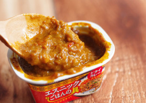 【レンジで30秒】　明治屋さんの「ドライカレー」　～エスニックご飯の具シリーズ　その2