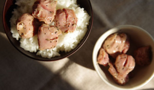 【岩手県のアンテナショップ　いわて銀河プラザ】で購入した　「ピリ辛　砂肝（すなぎも）」