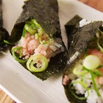 簡単!酢飯いらず!!　の「手まきご飯用海苔」を頂いたので「とろけるふりかけ　シャリっ トロっ」入りの手まきご飯を作ってみた