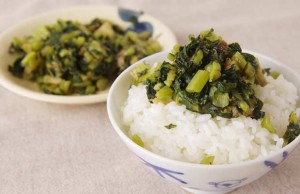 【おまけ】べったら市でべったら漬けのおまけでいただいた「大根の葉」がご飯に合う！