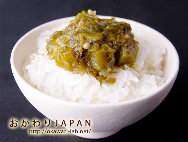 茎わかめとオクラの醤油漬け-4