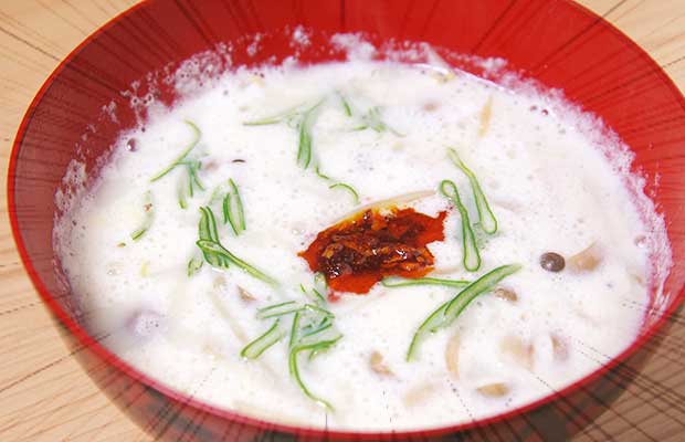 食べるラー油豆乳スープ