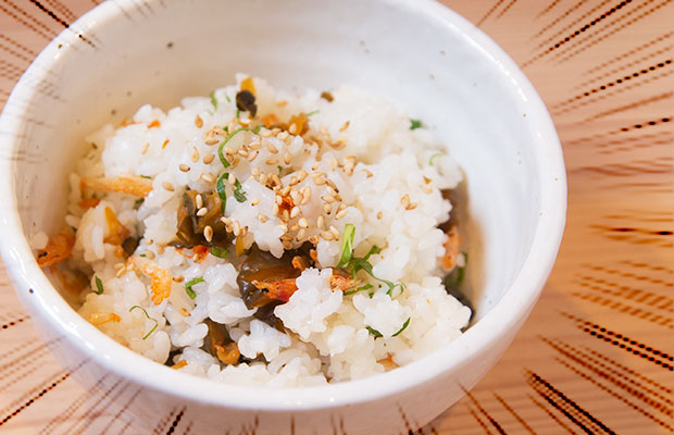 キューちゃん混ぜご飯完成