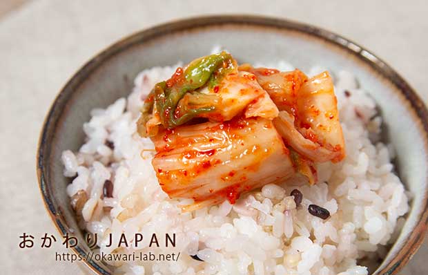 おかずキムチごはんのせ