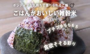 【ポジティブな気持ち食べられるご飯】ごはんがおいしい雑穀米