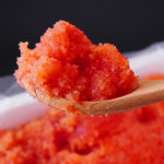 【皮は破けているけど上質なハラコを使用】福岡県"さかえや"の「スプーンで食べる明太子」